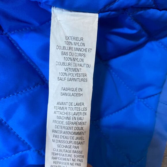 L.L. Bean Blue Hooded Raincoat Jacket Fleece Lined Womens size Medium - Picture 6 of 12